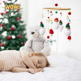 Baby Crib Rattle Toys Wooden Bed Bell Bracket Cart Accessories Educational Toy Hanging Decor Accessories Christmas Gifts HKD230817