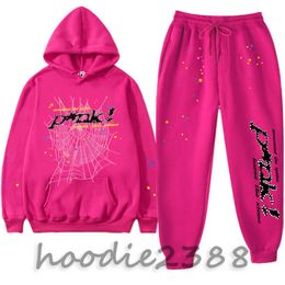 Young Thug Pink Sp5der 555555 Men Women Hoodie High Quality Foam Print Spider Web Graphic 555555 Sweatshirts Pullovers S-XXL