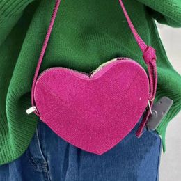 Evening Bags Bling Heart Shape Women Shouder Designer Water Brick Lady Handbag Fashion Party Wedding Female Hand Bag Casual Daily Purses