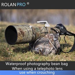 Camera bag accessories ROLANPRO Waterproof Photography Bean Bag telephoto lens Light Weight Bean Bag Pillow / use when crouchingEmpty Bag HKD230817