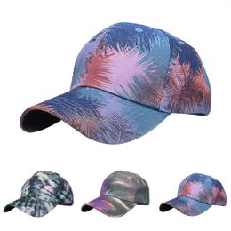 Ball Caps Men's And Women's Tie Dye Baseball Cap Outdoor Travel Embroidered Duck Bleached Hats Hat Organiser For Wall
