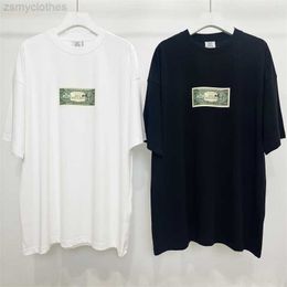 Men's T-Shirts Good Quality 2023ss Vetements American Dollar Fashion T-Shirt Men 1 1 VTM Women Short Sleeve Vintage T Shirt