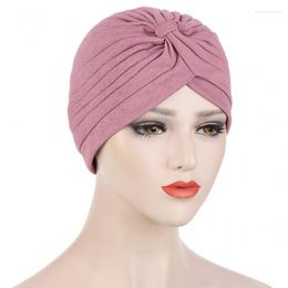 Berets European And American Foreign Trade Muslim Tam-O'-Shanter Bamboo Hat Pleated Simple Toque