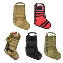 Christmas Socks Camouflage Tactical Storage Bag Camo Christmas Decoration Pendant Multifunctional Outdoor Tool Bag Xmas Gift