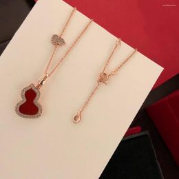 Chains Necklaces For Women 2023 Trend Luxury Jewellery Red Gourd Pendant Chain Necklace Charm Wuwu Fashion 40 5