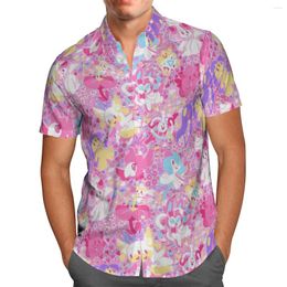 Men's Casual Shirts Pink Anime 3d Beach Hawaiian 2023 Summer Men Shirt Short Sleeve Streetwear Oversized 5xl Camisa Social Chemise Homme-33