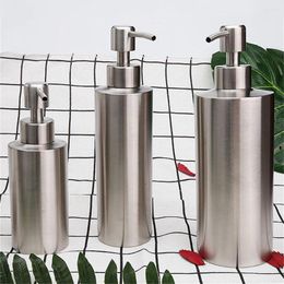 Liquid Soap Dispenser Bottle Stainless Steel Lotion Pump Hand Kitchen Bathroom 250ml/350ml/550ml