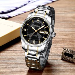 Wristwatches AILANG Weekly Calendar Display Automatic Mechanical Watches Top Men Watch Fashion Business Steel Band Clock