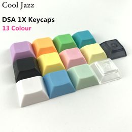 Keyboards Cool Jazz pbt keycap dsa 1u mixded Colour green yellow blue white Transparent keycaps for gaming mechanical keyboard 230817