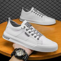 Dress Shoes Men's Casual Shoes Lightweight Breathable Men Shoes Flat Men Sneakers White Skateboarding Shoes Business Travel Tenis Masculino 230816