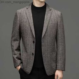 Men's Jackets Autumn and Winter New Men's Clothing Autumn and Winter Fashion Middle and Old Age Men's Casual Wool Set Single Casual Coat Z230817