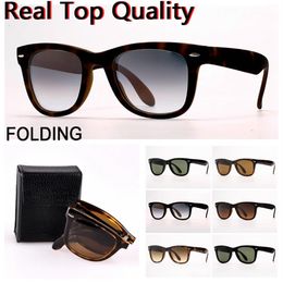 mens sunglasses Folding sunglass designer sunglasses sun glasses with UV400 glass lenses folding leather case and retailing pack307y