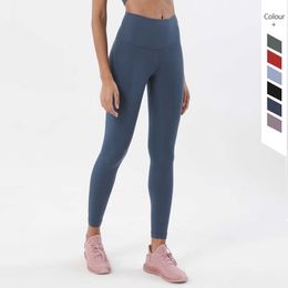 Lulu Sports Leggings Sport Women Fintess Tight High Waist Yoga Pants Gym Clothe 100%squat Proof Compression Workout Run Athletic