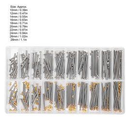 Repair Tools Kits 200pcs/set 1.3MM Watch Strap Spring Bars Watch Band Strap Link Pins Steel Watch Repair Tool kit Accessory for Watchmakers tools 230817