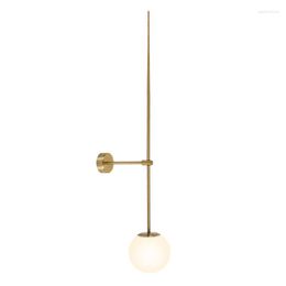 Wall Lamps Home Interior Light Nordic G9 AC85-265V Mounted Glass Ball Lamp Black Golden For Bedroom Bedside Restaurant