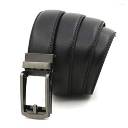 Belts Automatic Buckle Men's Click Belt Luxury Adjustable Trim Ratchet Male Strap Comfort Leather 110cm 120cm 130cm Waistband Man