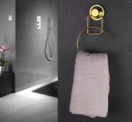 Bath Accessory Set OceanLand 3-Function Round Towel Holder Home Bathroom Vacuum Stick Or Screw Apparatus Colourful Gold-Black-Chrome