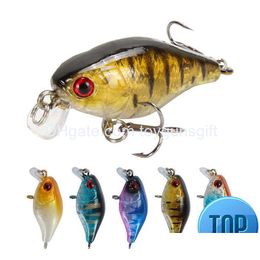 Baits Lures 1 Pcs Floating Wobbler Fishing Lure 4.2G 4.5Cm Pesca Hooks Crank Isca Artificial Hard Bait Swimfish Plastic Tackle Drop Dhtve