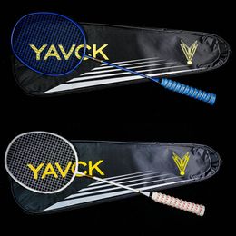 Other Sporting Goods Full Carbon Badminton Racket Training S Offensive And Defensive Type 8U Feel Light Fiber Handle Single 40 230816