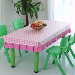 Table Cloth Tartan Tablecloth Waterproof And Oil-proof Clean Small Fresh Rectangular Cover Primary School Desk