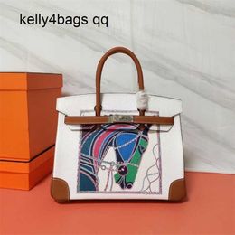 Designer Handbags Designer Totes Colour Block 7A quality 30cm fashion leather graffiti Design bag luxury purse brand handbag fully line thread italy togo