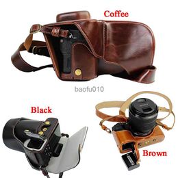 Camera bag accessories New Luxury Pu Leather Camera case For A7II A7 Mark 2 A7R2 A7R II Camera Bag Cover With Strap Open battery design HKD230817