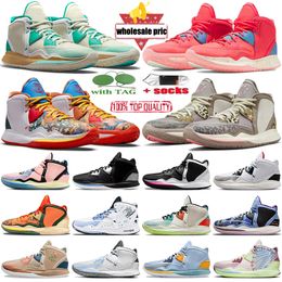 Designer Kyrie 8 Men Basketball Shoes Kyries 4s Cny Grey Fog Sunrise Keep Sue Fresh Dynasty Regal Purple Gold Mens Outdoor Trainer Sport Sneakers 40-46 Free shipping