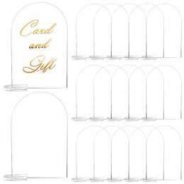 Clear Acrylic Table Sign with Stand DIY Blank Number Place Cards Guest Names Tag Wedding Seating Cards Birthday Party Decor