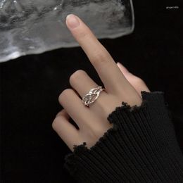 Cluster Rings MloveAcc Original Design Finger Ring S925 Sterling Silver Irregular Branch For Women Punk Jewellery