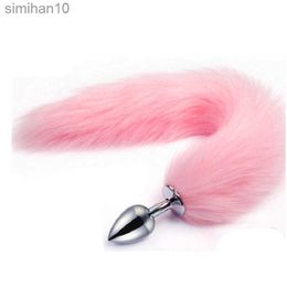 Anal Toys Fox tail threaded anal plugs sex toys mini round metal smooth male and female fun flirting same-sex intimacy supplies HKD230816