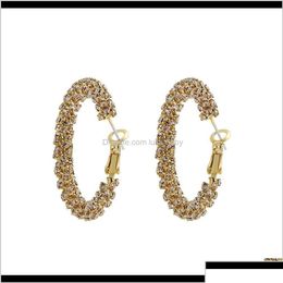 Stud Fashion Ins Trendy Designer Circar Hoop Copper Diamond Zirconia Earrings For Women Girls Geometric Clip On 6Qesh 8L4Ao Drop Deliv Dhhes