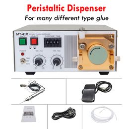 MT-410 Peristaltic Glue Dispenser Original Autoはんだ貼り付けディスペンシング機械流体フラックスドロッパー502インスタントクイックドライ