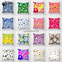 Pillow Case Colorful Flower case Sun Floral s Case Decor Home 45x45 Cm Office Chairs Bed Sofa Throw Cover Room Aesthetics HKD230817