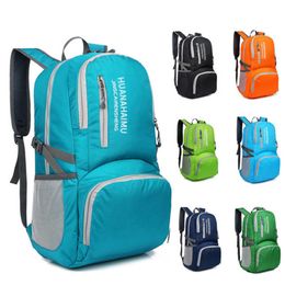 Folding backpack mountaineering bag hiking travel leisure ultra light skin bag sports backpack men and women portable 230817