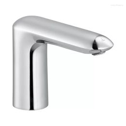 Bathroom Sink Faucets Solid Brass Cold Water Sensor Tap Deck Mounted Automatic Induction Faucet Plating Chrome