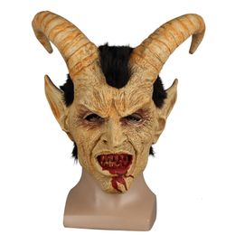 Party Masks Scary mask demon devil Lucifer Horn latex Masks Halloween movie cosplay decoration Festival Party Supply props Adults Horrible 230816CJ