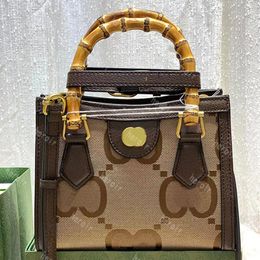 Bamboo Handbag Luxurys Designer Shoulder Bag for Women Dian Ladies Casual Crossbody Quality Classic Letter Prints Shopping Tote Bag Wallets