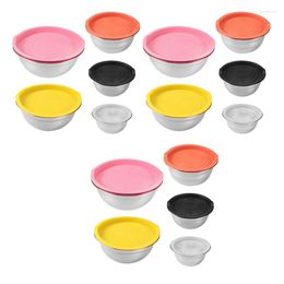 Bowls Promotion! Mixing Bowl With Lid Set Of 15 Stainless Steel Nesting Salad For Prepping And Serving