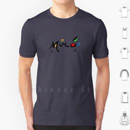 Men's T Shirts Joan Miro Colourful Signature Artwork For Prints Posters Tshirts Bags Women Men And Kids Shirt 6xl Cotton Cool Tee