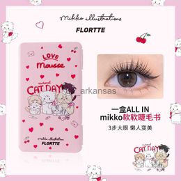 False Eyelashes FLORTTE Flower Loria MIKKO Joint False Eyelash Book Single Cluster Lazy False Eyelashes HKD230817