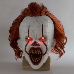 Party Masks New Led Horror Pennywise Joker Scary Mask Cosplay Stephen King Chapter Two Clown Latex Helmet Halloween Props Drop Deliver Dhr18