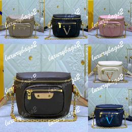 Mini Bumbag Designer Bag Gradient Luxury Women Chain Shoulder Bags M82208 M82347 Emboss Genuine Leather 4 Colors 17CM Small Crossbody