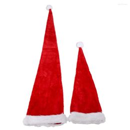 Berets Year Decoration Red Winter Christmas Gift Women Beanies Hat Long Cap Plush