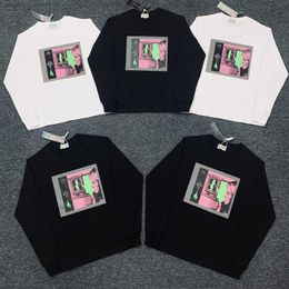 Men's T-Shirts High Quality 2021ss CAVEMPT C.E T-Shirt Men 1 1 Flocking Long Sleeves Computer T Shirt Cav Empt Women Top Tees Men Clothing