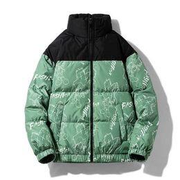 Men's down jacket winter explosion short thickened handsome fashion brand autumn and winter coat male couple bread clothing designer style personality fashion