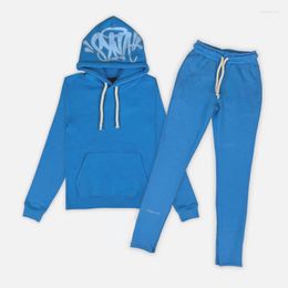 Men's Tracksuits Streetwear Y2K Hoodie Sweatshirt Track Pants Two Piece Letters Embroidery Baggy Mens Tracksuit Set Sportswear