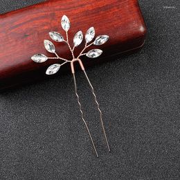 Hair Clips Silver/Gold/Rose Gold Colour Women Pins 4PCS/set Handmade Jewellery Wedding Bridal Decoration Shiny Crystal