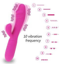 NXY Vibrators Rabbit Vibrator 10 Modes g Spot Vagina Shocker Sex Product Usb Rechargeable Female Masturbation Dildo Toy for Woman 230809