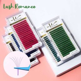 False Eyelashes Color Lashes Violet Blue Brown Green Red White Pink Yellow Eyelash Extensions Individual Colored Eyelashes False Mink Eyelashes HKD230817