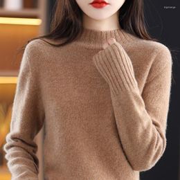 Women's Sweaters Wool Cashmere Sweater Woman Autumn Winter Turtleneck Clothes Women Fashion Long Sleeve Top Pullover Knit Jersey Female
